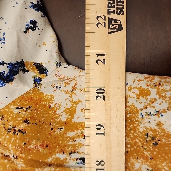 Tory Burch Womens 4 Eileen Silk de Chine Tunic Top Wally Print Stitch Size 14 - Picture 7 of 9